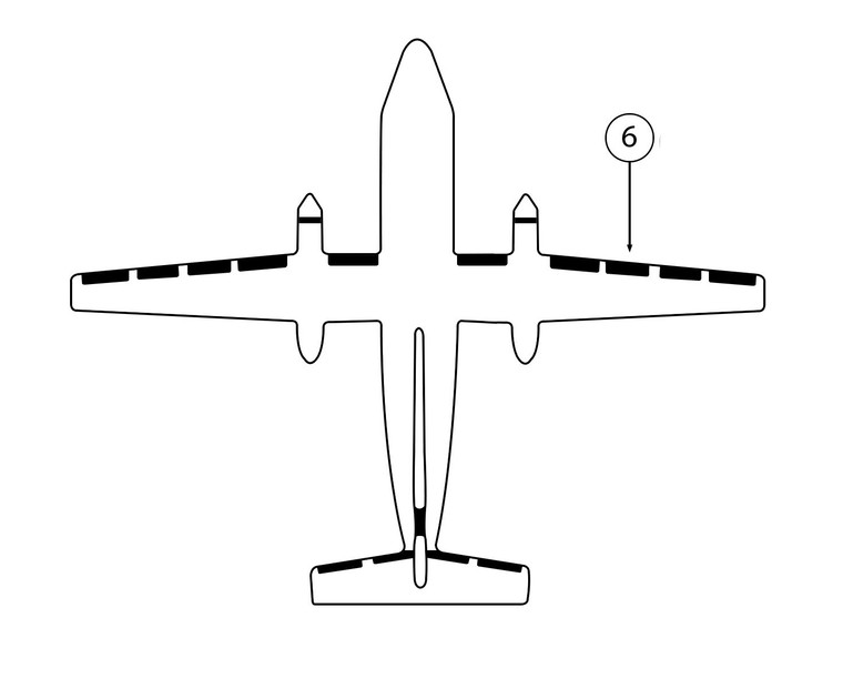 GOODRICH 29S7D5152-40 DeHavilland DHC-8 RH Inboard Center Wing De-Ice Boot