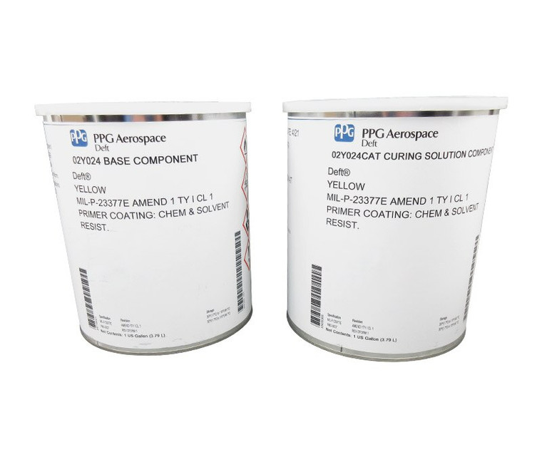 PPG® Deft® 02-Y-024 Yellow MIL-P-23377E Type I, Class C1 Spec High-Solids Epoxy Primer - Gallon Kit