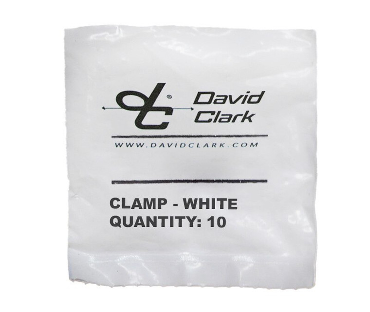 David Clark 24786P-08 Clamp Plastic White -Pack of 10