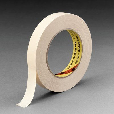 3M™ 021200-02859 Scotch® 232 Tan 6.3 Mil High Performance Masking Tape - 96 mm x 55 m Roll