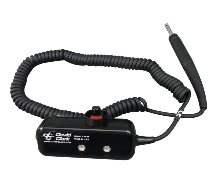 David Clark 04016G-14 Model C35-08 Black 8' Coil Cord H3530/H3531 Headset Belt Station
