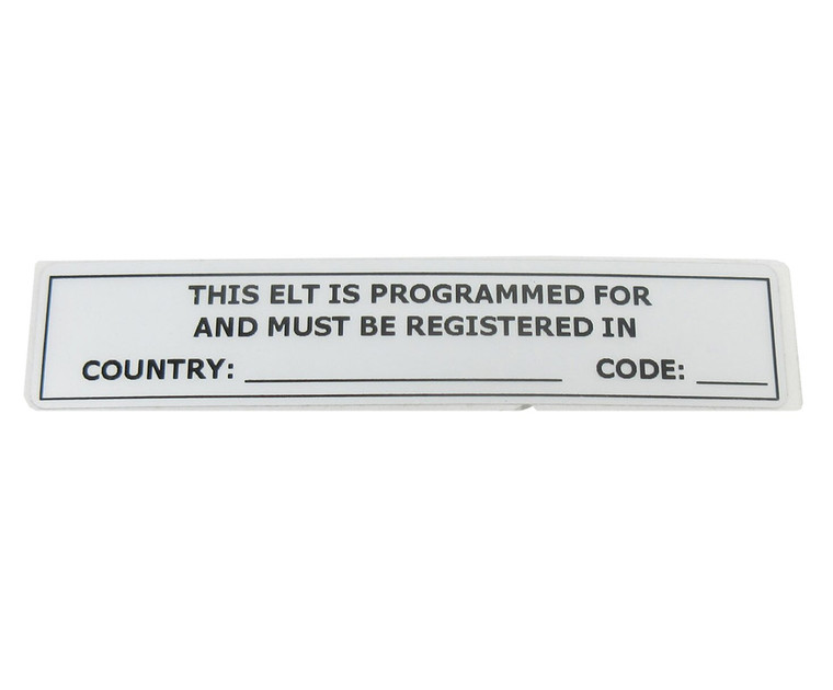 ACR Artex™ 591-0429-01 Country & Country Code ELT Label