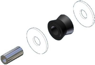 McFarlane Aviation SEAT-KT-2 1963 thru 1986 Cessna Single Engine Aircraft Standard/Vertically Adjustable Seat Roller Kit