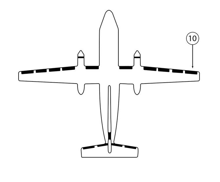 GOODRICH P29S7D5152-44 FASTboot® DeHavilland DHC-8 RH Outboard Wing De-Ice Boot