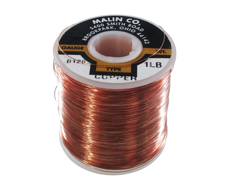 Malin 11-0126-001S Copper 0.0126" #28 Breakaway Wire (1 lb Roll)