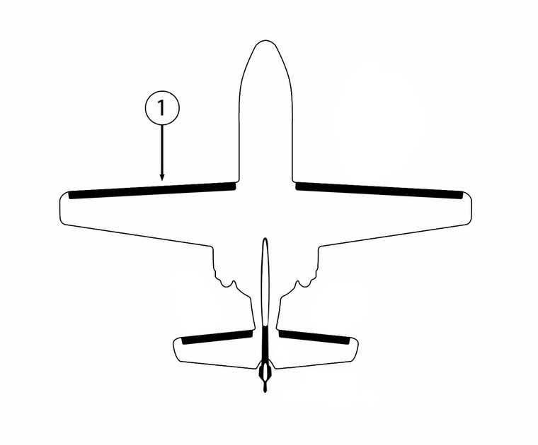 GOODRICH 25S7D5059-11 Cessna 550 LH Wing De-Ice Boot