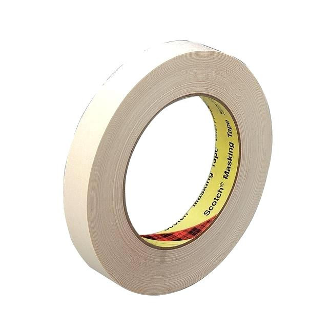 3M™ 021200-02981 Scotch® 234 Tan 5.9 Mil General-Purpose Masking Tape - 18 mm x 55 m Roll