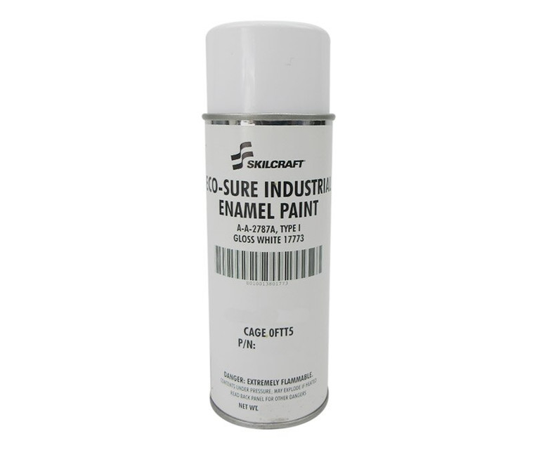 Skilcraft® 0674-171 ECO SURE® FS 17773 Gloss White A-A-2787A Type I Spec Industrial Enamel Paint - 11 oz Aerosol Can