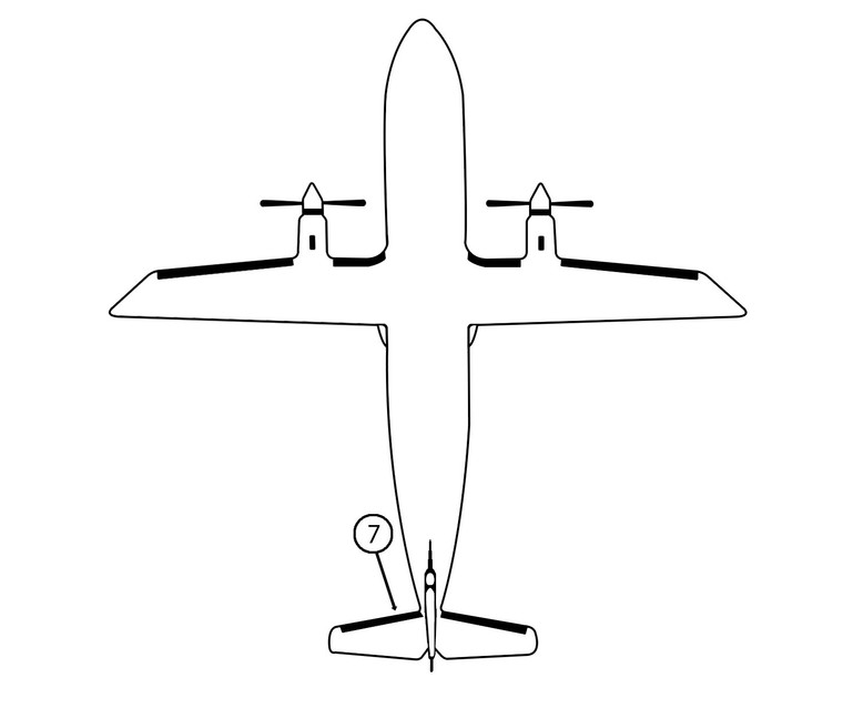 GOODRICH PS29S7D5240-89 FASTboot® Dornier DO328 Silver LH Inboard Horizontal Stabilizer De-Ice Boot