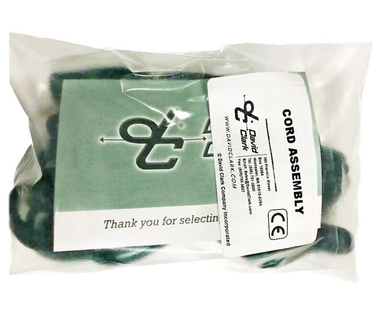 David Clark 18743G-08 Cord Assembly Communication Coil SH H3335