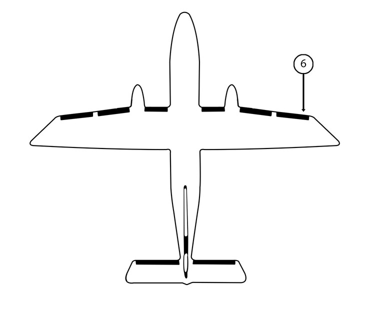 GOODRICH 29S5D5138-04 Dornier 228-100, 228-200, 228-201 & 228-101 RH Break - Tip De-Ice Boot