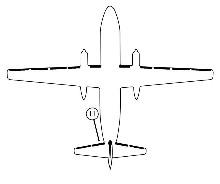 GOODRICH P30S7D5185-11 FASTboot® Fokker 50 LH Inboard Horizontal Stabilizer De-Ice Boot