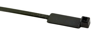 HellermannTyton IT50R0C2 ID Cable Tie - Black - 8" - 50lbs - 100/Pack