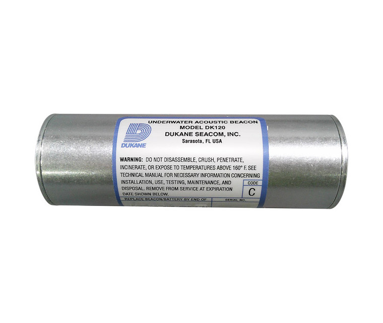 DUKANE SEACOM DK120 Silver 30-Day Underwater Acoustic Beacon