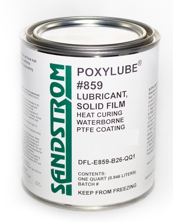 Sandstrom Poxylube® #859 Assault Gray PTFE Heat Cure Dry Film Lubricant Urban - Quart Can