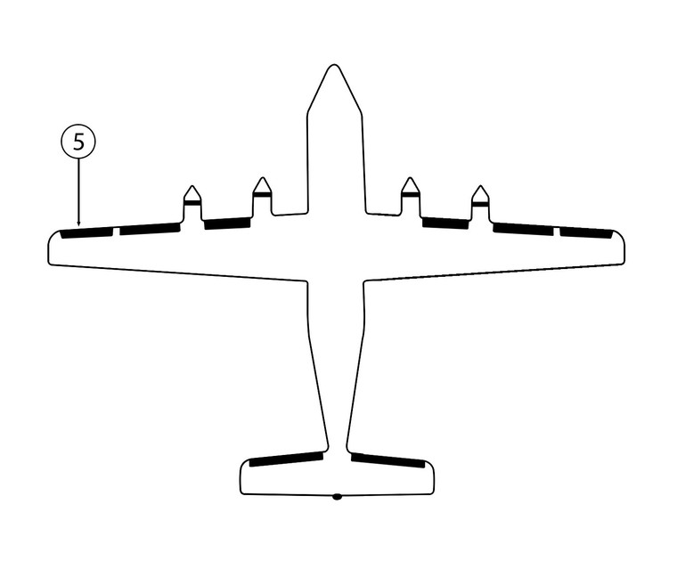 GOODRICH P29S7D5136-55 FASTboot® DeHavilland DHC-7 LH Break - Tip De-Ice Boot