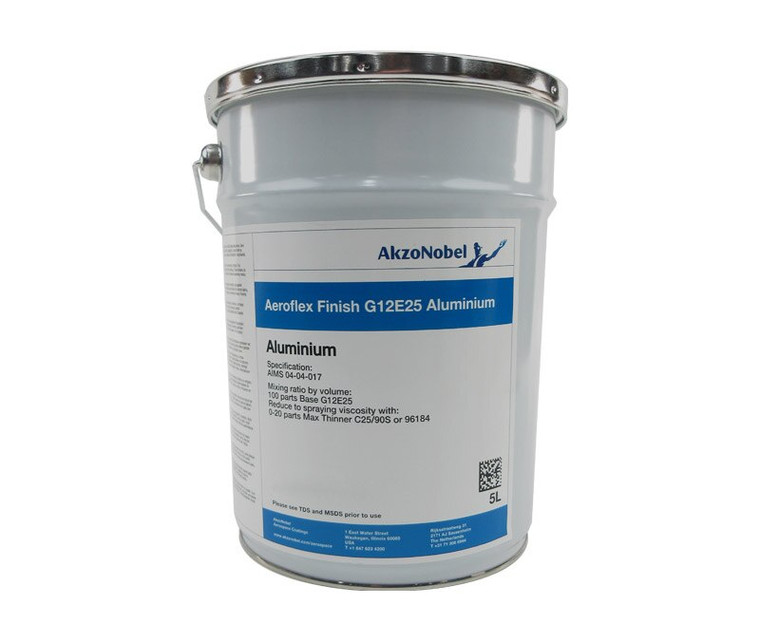 AkzoNobel Aeroflex® G12E25 Aluminum AIMS 04-04-017 Issue 2 Spec Corrosion Inhibiting Wing In-Spar Topcoat - 5 Liter Tin