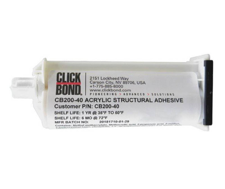 CLICK BOND® CB200-40 Acrylic Structural Adhesive - 40 mL Cartridge
