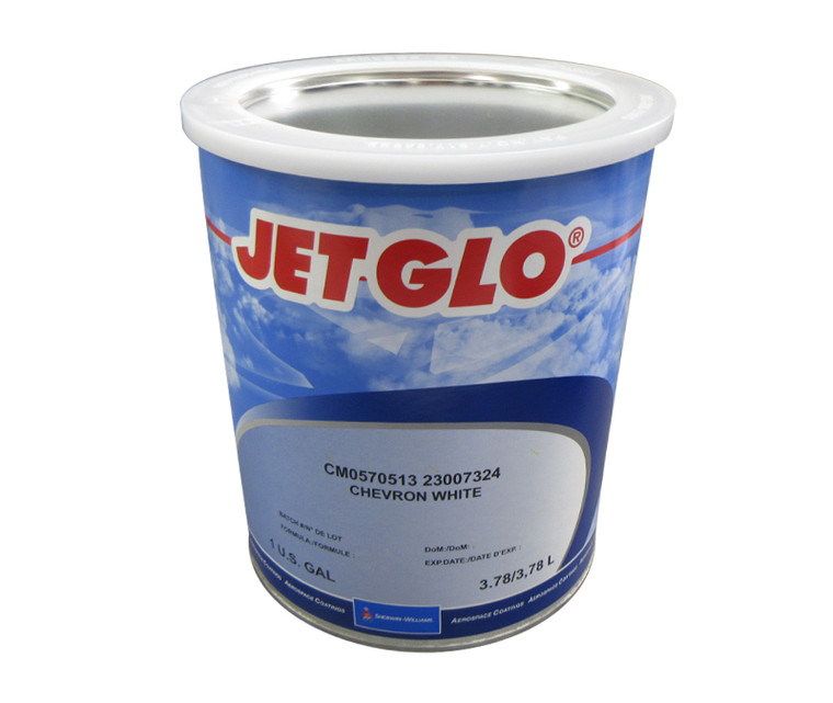 JET GLO® CM0570513 Chevron White Polyester Urethane Topcoat Paint - Gallon Can