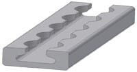 McFarlane® 6656-36 Anodized 7075-T6511 1.35" w x 0.37 H x 36" L Brownline Style Seat Rail