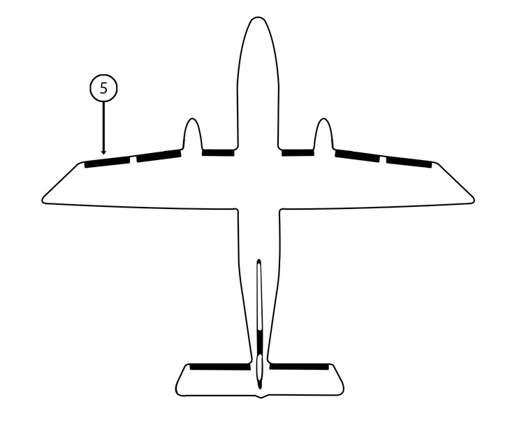 GOODRICH 29S5D5138-03 Dornier 228-100, 228-200, 228-201 & 228-101 LH Break - Tip De-Ice Boot