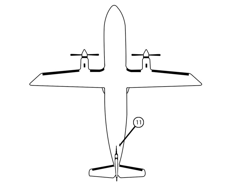GOODRICH PS29S7D5240-83 FASTboot® Dornier DO328 Silver Vertical Stabilizer De-Ice Boot