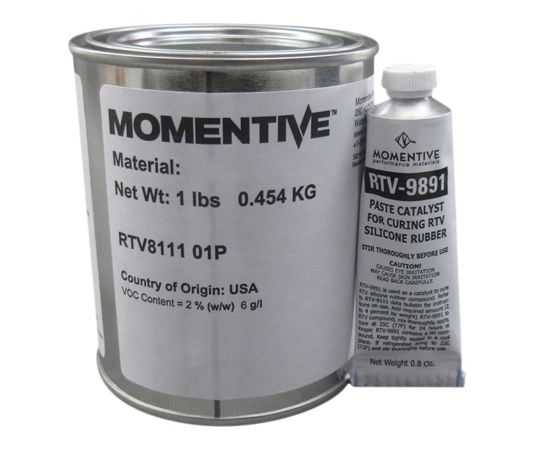 Momentive™ RTV8111 White Silicone Rubber Two Part Elastomer Compound - 1 lb Kit