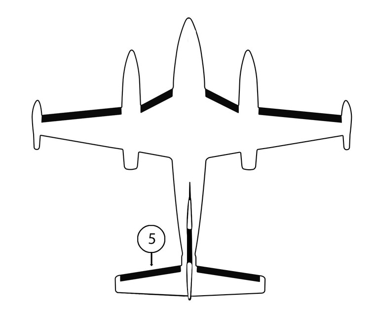 GOODRICH P25S7D5095-13 FASTboot® Piper PA42 & PA42-1000 LH Horizontal Stabilizer De-Ice Boot