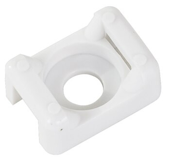 HellermannTyton CTM310M4 White T50 #10 Screw Mounting Base - 100/Pack