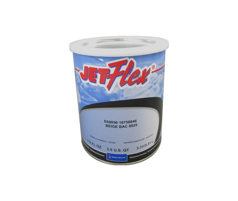 JETFlex® E09056 Flat Beige BAC8925 Water Reducible Polyurethane Aircraft Interior Finish Coating - 7/8 Pint Can