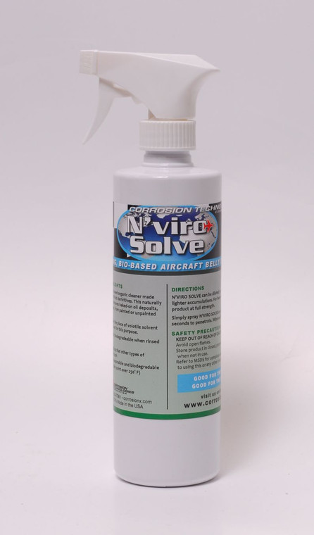 CorrosionX® 85103 N'Viro Solve™ Fast-Acting Bio-Based Aircraft Belly Degreaser - 16 oz Trigger Spray