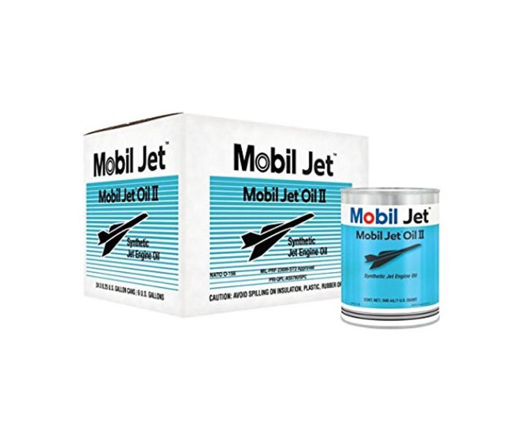 Mobil™ Jet™ Oil II MIL-PRF-23699G Spec Turbine Engine Lubricating Oil - 24 Quart/Case