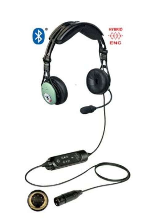 David Clark 43105G-04 Model DC PRO-X2 Bluetooth® Hybrid ENC Stereo/Mono 7' Straight Cord 5-pin XLR Airbus Plug Aircraft Headset