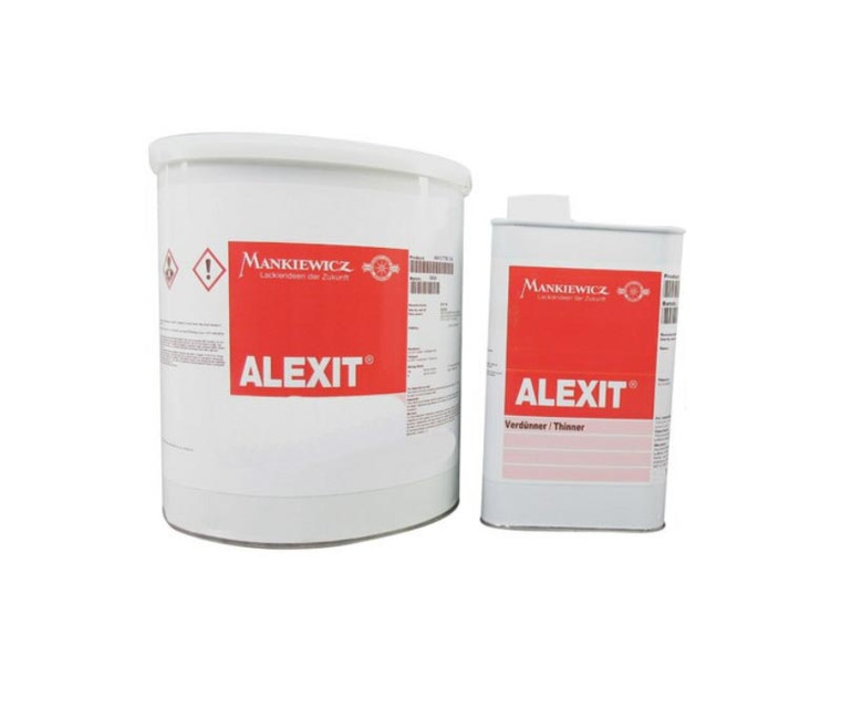 Mankiewicz 34665.7A00.7.S73 ALEXIT FST Strukturlack 346-65 7A00 Light Gray MR 4:1 Semi-Gloss Topcoat - Gallon Kit