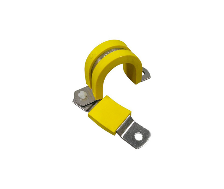Military Specification M85449/1-16 Stainless Steel Yellow Nitrile Cushion Clamp