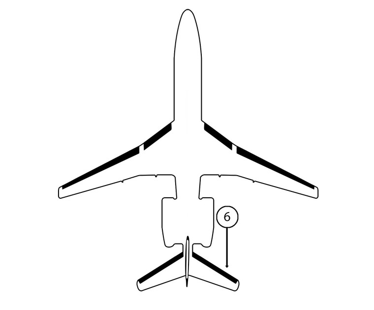 GOODRICH 25S7D5139-12 Gulfstream G100 RH Horizontal Stabilizer De-Ice Boot