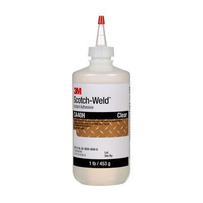 3M™ 021200-21074 Scotch-Weld™ CA40H Transparent Instant Adhesive - 453 Gram (1 lb) Bottle