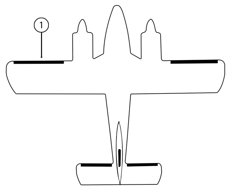 GOODRICH P25S7D5036-07 FASTboot® Piper PA34 LH Wing De-Ice Boot