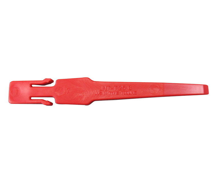 Jus N Tyme JNT-T.25C Red 5" Single Edge (1/4") Celcon Plastic Sealant Scraper Tip