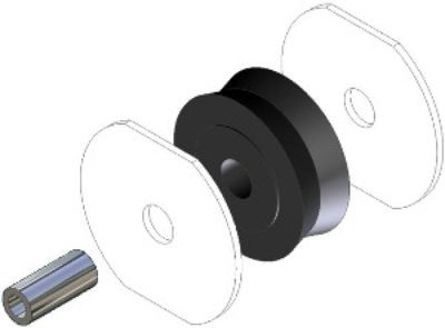 McFarlane Aviation SEAT-KT-1 1963 thru 1986 Cessna Single Engine Aircraft Articulating Seat Roller Kit