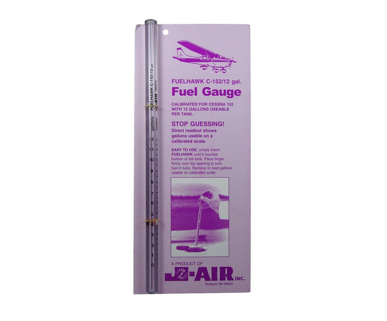 FuelHawk C-152/12 Clear Plastic Cessna C152 12-Gallon Aircraft Fuel Tank Gauge