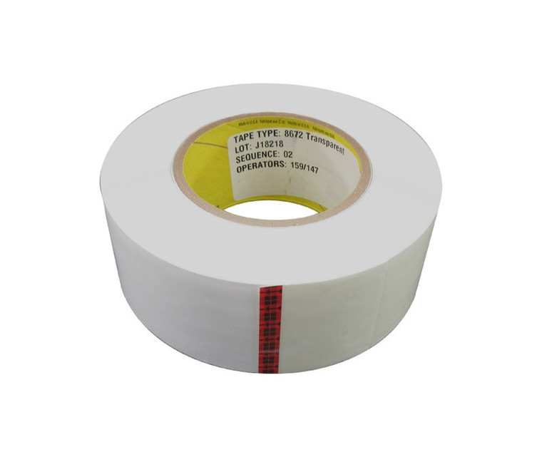 3M™ 8672 8 Mil Transparent Polyurethane Protective Tape - 2" x 36 Yard Roll