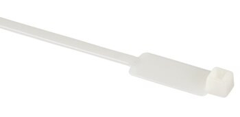 HellermannTyton IT50R9M4 ID Cable Tie - Natural - 8" - 50lbs - 100/Pack