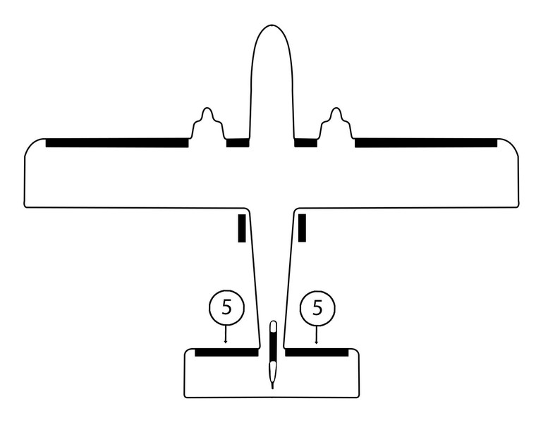 GOODRICH 25S5D5035-11 BN2, BN-2A, BN-2A-MKIII, BN-2B & BN-2T Horizontal Stabilizer De-Ice Boot
