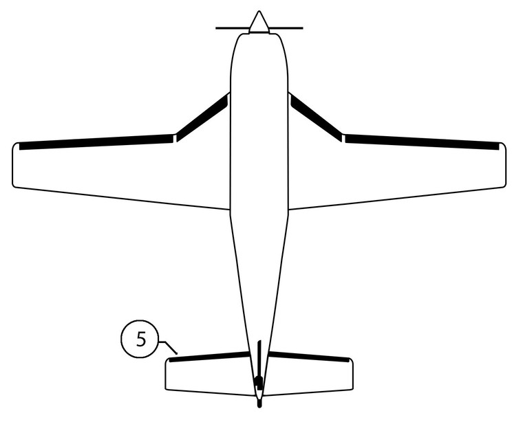 GOODRICH 27S7D5164-05 Piper PA46-310P & PA46-350P LH Horizontal Stabilizer De-Ice Boot