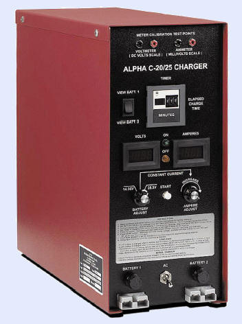 Power Products 4142 Model ALPHA C-25 Aircraft Lead Acid & Ni-Cad Battery Charger