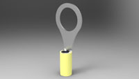 TE Connectivity 35151 Ring Tongue Terminal - AWG 12-10 - Insulation Max 6.35mm - Stud M12 - 25/Pack
