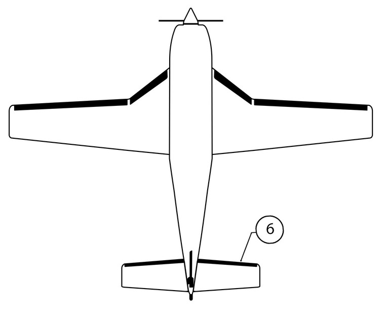 GOODRICH 27S7D5164-06 Piper PA46-310P & PA46-350P RH Horizontal Stabilizer De-Ice Boot