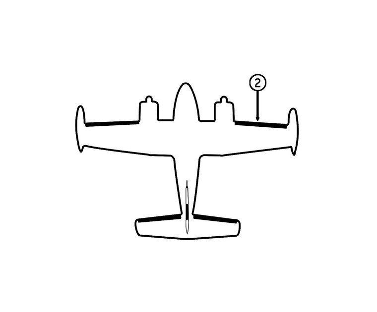 GOODRICH P27S-7D5070-04 FASTboot® Cessna 414, 402, 335, 340 & 310 RH Nacelle - Tip De-Ice Boot