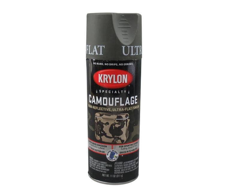 KRYLON® 4293 CAMOUFLAGE® Olive Non-Reflective, Ultra-Flat Paint - 311 Gram (11 oz) Aerosol Can